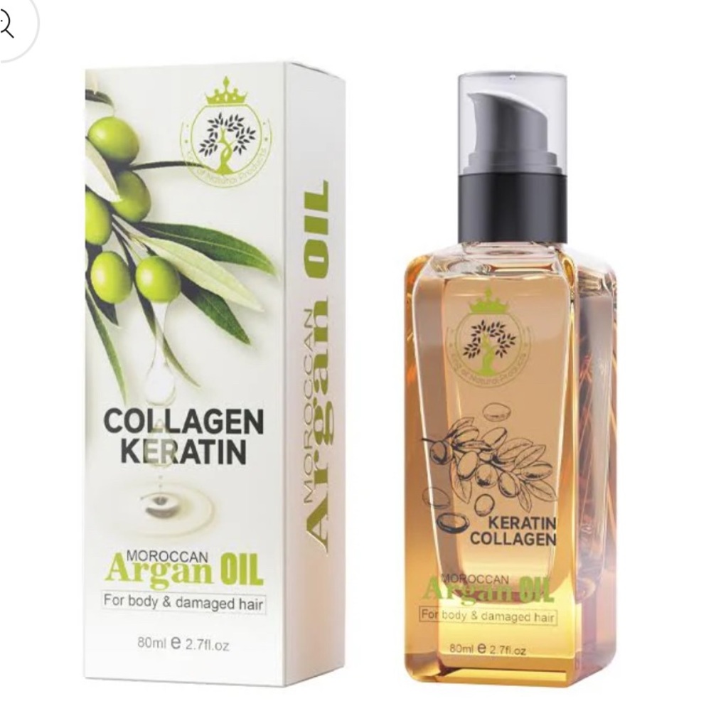Keratin Collagen Moroccan Argan Oil 80 ml 2.7 new in seal box - Picture 2 of 9